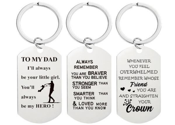 Customized cross-border pendant ornaments key chain advertising logo holiday gift laser engraved metal wholesale
