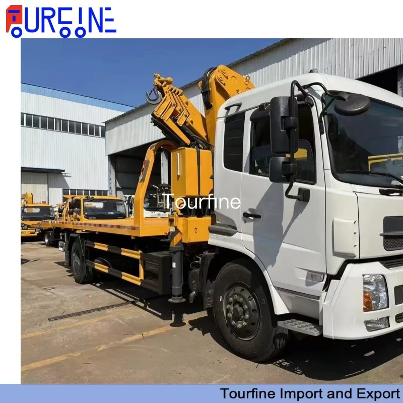 FAW 4x2 8 Ton Roadside Recovery Wrecker Truck , Crane Tow Truck for Vehicle Towing