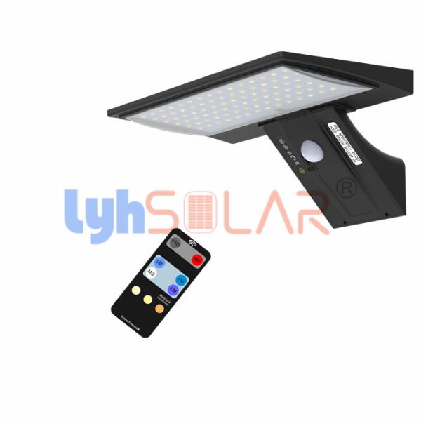 Remote Control 4.2w Solar Wall Mounted Motion Sensor Light Anti UV And Anti Corrosion Outdoor
