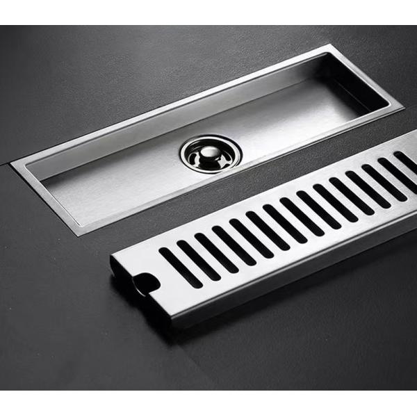 Linear Rectangular Shower Floor Drain With Brush Polishing Finish ODM