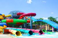 Parcs d'attractions en plein air pour enfants Jeux de terrain d'eau Groupe de diapositives en fibre de verre