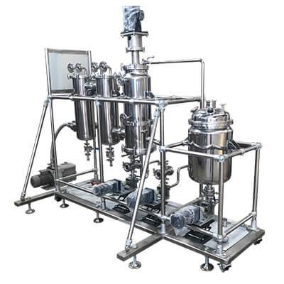 316L Horizontal Wiped Film Evaporator 5 Liter Short Path Distillation