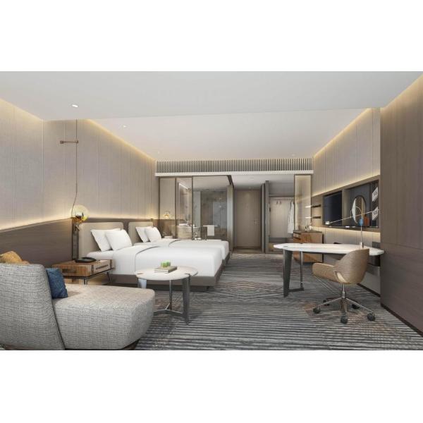 Luxury Hotel Bedroom E1 Grade Plywood Dyed Veneer Furniture Natural Marble Table Top Large Suites