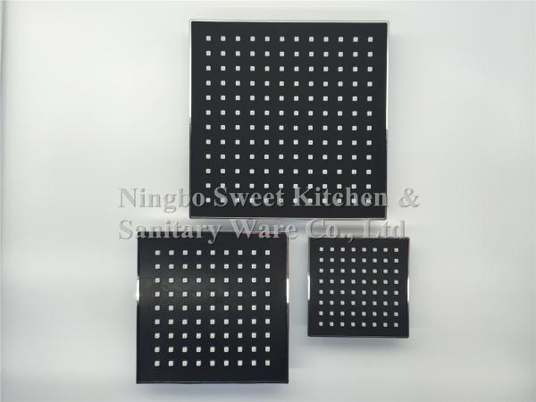 ABS plastic material square chrome plating shower head overhead shower top shower rain shower three sizes