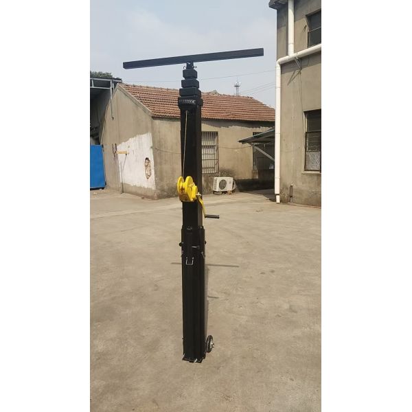 manual telescopic mast hand crank up light tower mast 9m 30ft