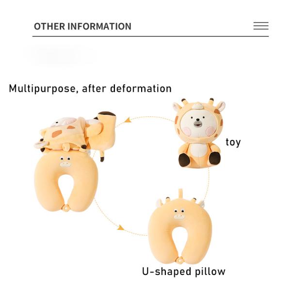 U-Shape Travel Neck Pillow with Chin Support Say Goodbye to Neck Pain While Traveling