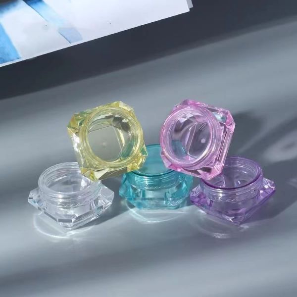 3g 5g Small Capacity Colorful PS Plastic Cream Jar Skin Serum Eye Cream Sample Container
