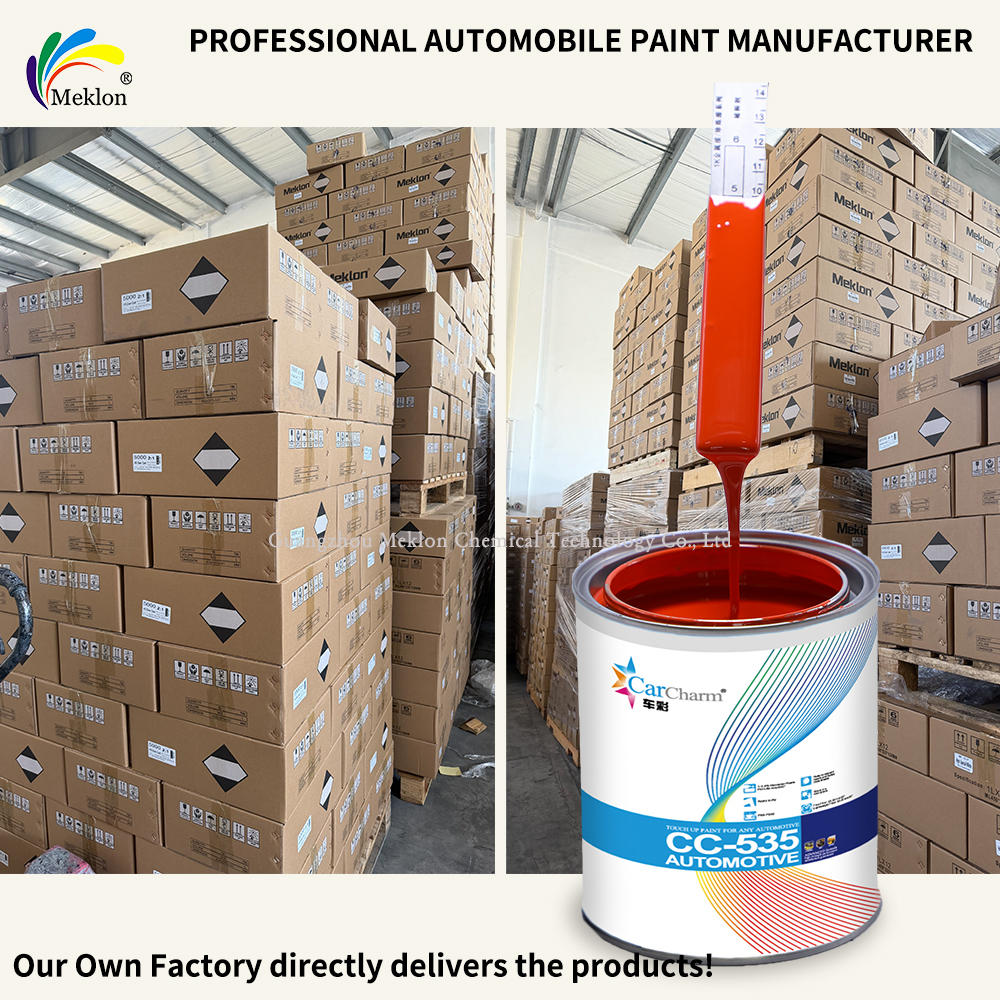 High coverage &UV Weather Resistant 223 Orange Red 1K Solid Auto Refinish Yellow Red Base Automotive Repair Paint