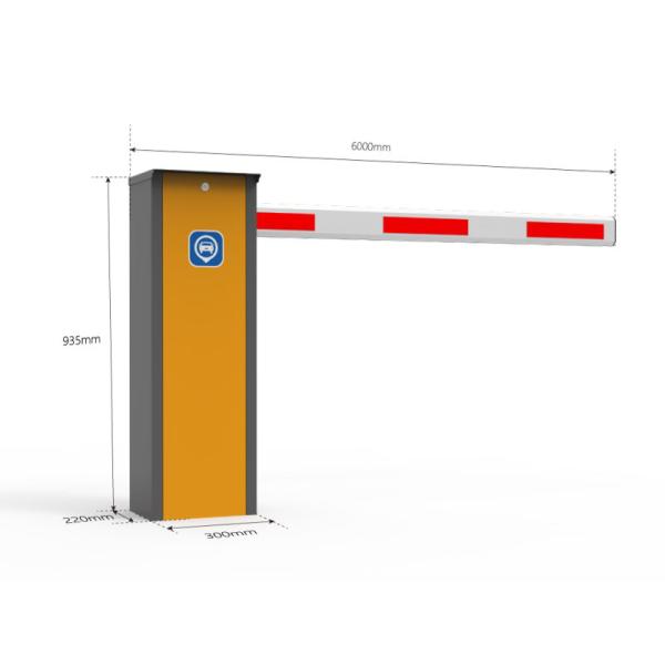 Vertical and Horizontal Arm Positioning Automatic Barrier Gate with Curved Triple Connecting Rod Structure