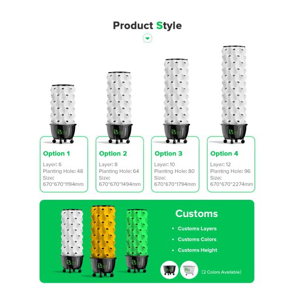 Baolida 6 Layers 48 Holes Vegetable Farming Hydroponics Equipment Grow Cultivo Hidroponic Vertical System