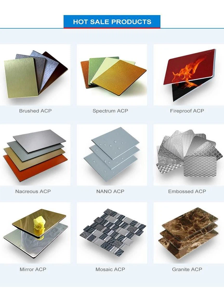 Metal Gold Anti-scratch Mirror-Finish Aluminum Composite Panels PVDF 3mm/4mm Thickness 1.5×2.44m Banks Hotels Composite Panel