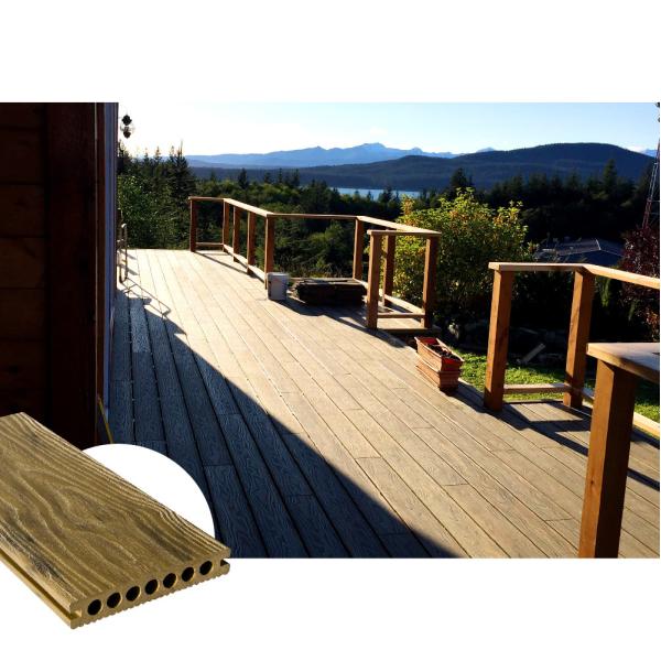 Waterproof Exterior Hollow Composite Decking 12 ft deck boards Red Wood Art