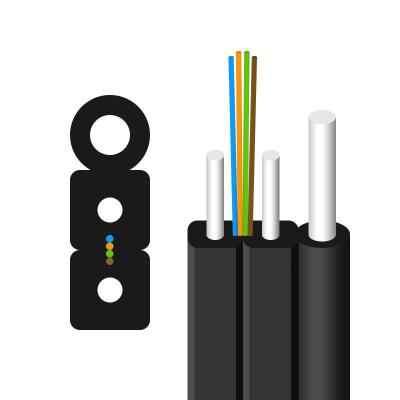 Outdoor Aerial G657 MDPE FTTH Drop Cable With Messenger Wire