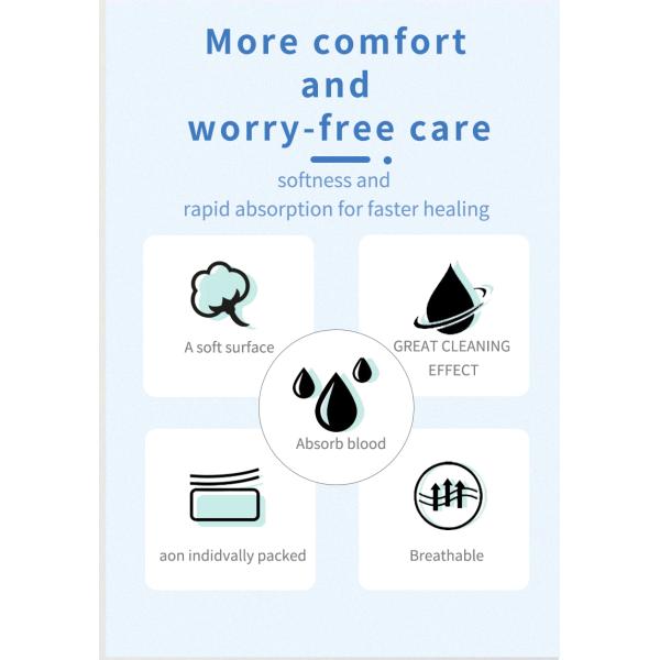 Gauze Pads & Blue Gauze Swab Medical Sterile Gauze Sponge With X-Ray10*10cm-16p 5Pcs/Bag