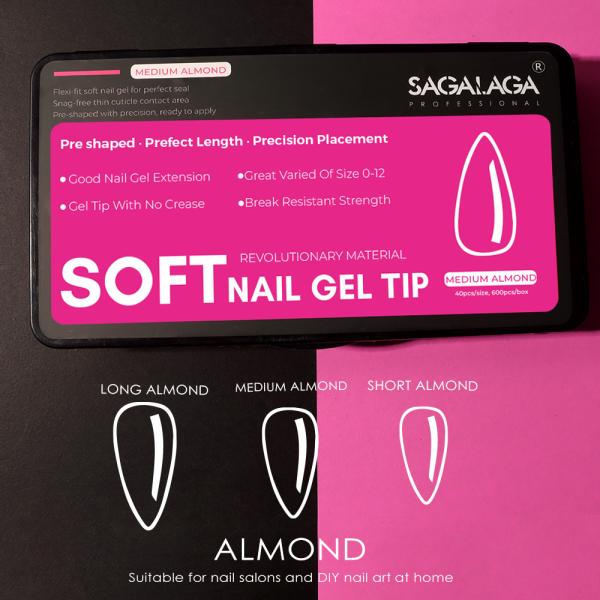 Acrylic No c Curve Square Soft Gel Nail Extension French Tips Clear 500pcs Full Cover Private Label Press on Custom Nails Tip