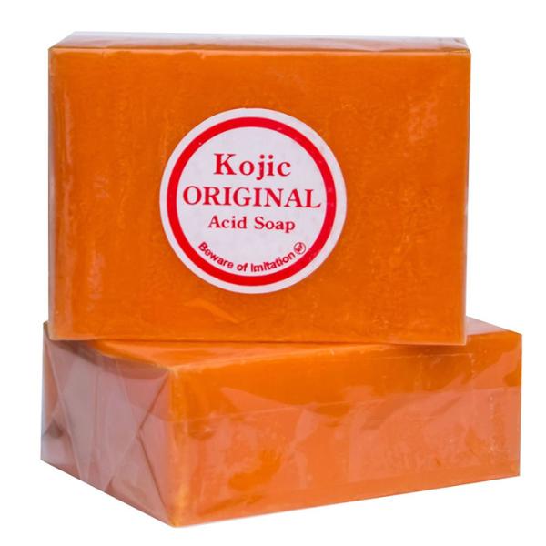 Natural Antibacterial Kojic Acid Soap Orange Skin Lightening For Face / Body