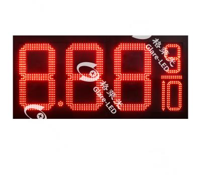 High Brightness 5000-8000cd/m2 LED Gas Price Sign with 8-32 Digit Height and 110/220VAC Power Input