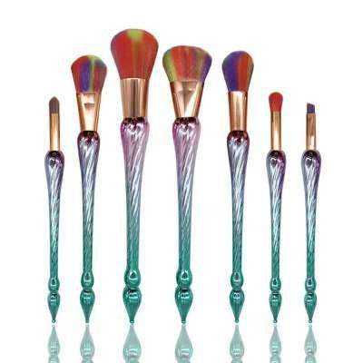 Promotion Private Label Best Quality 7Pcs Synthetic Hair Makeup Brushes Free Sample