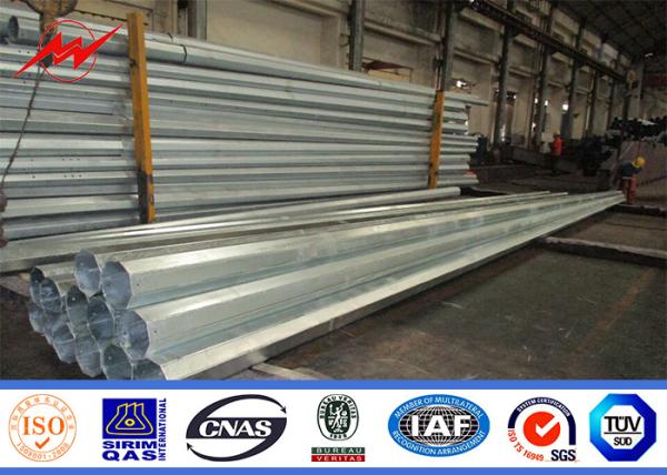 Columniform Metal Electrical Utility Power Poles ASTM A123 1mm To 30mm