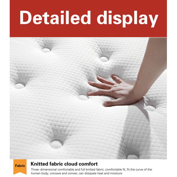 Upgrade to JOURM Topper Knitted Fabric and Memory Foam for a Luxurious Sleep Experience