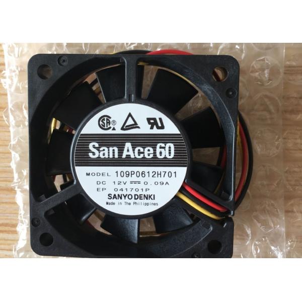 Fan de moteur de C.C de Sanyo Denki du tachymètre 12V de 109P0612H701 60x15mm