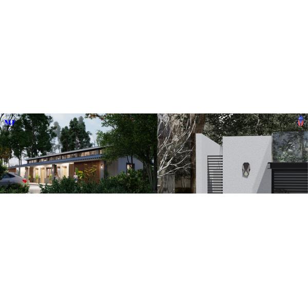Lámpara solar de pared exterior IP65 de aluminio impermeable LED luz de pared con sensor PIR para VILLA PARK R JARDEN