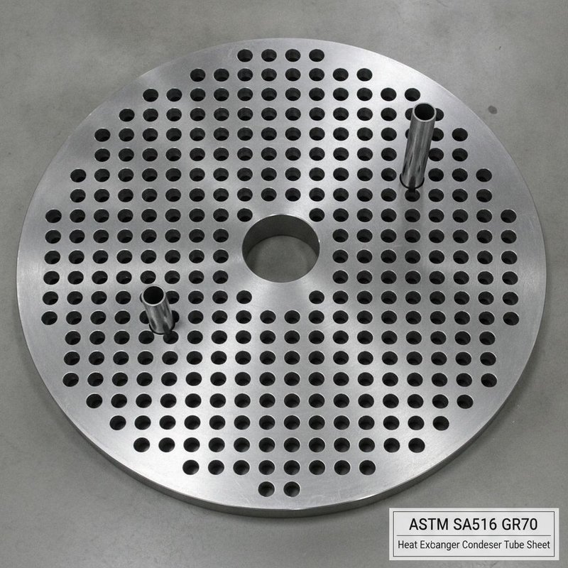 ASTM SA516 GR70 High Precision Steel Tube Sheet for Heat Exchanger Applications