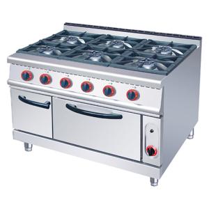 Cozinha a gás Equipamento básico de cozinha Forno 6 queimador Para restaurante