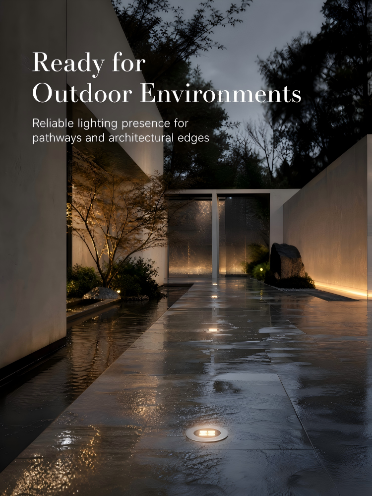 Shallow Depth Ground Luminaire 9W Pre Wired Recessed Outdoor Spot IP68 Waterproof - MB150