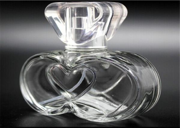50Ml Heart - Shape Clear Glass Perfume Bottles , Empty Perfume Bottles