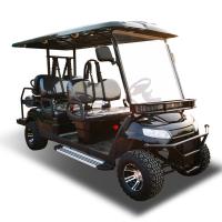 Carrinho de golfe elétrico preto 4x4 UTV Carro utilitário com bateria de lítio Estrada veículos legais