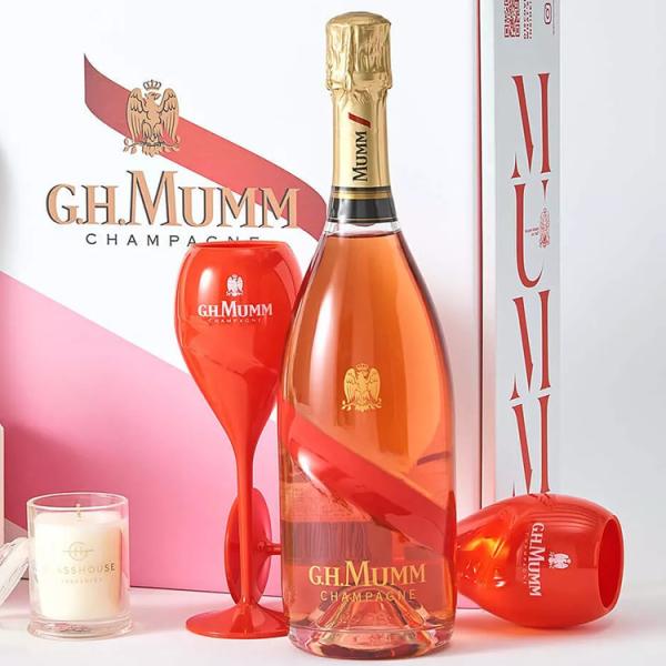 G.H. Mumm Polycarbonate Tulip Champagne Glasses Flutes Limited Edition