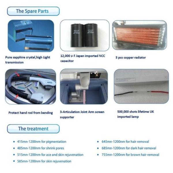 Permanent SHR Hair Removal Machine 3500W IPL Peak Power Skin Rejuvenation