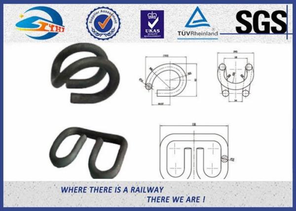 Deenik 60Si2MnA Track Clamp Elastic Rail Clips Oxide Black for Rail System