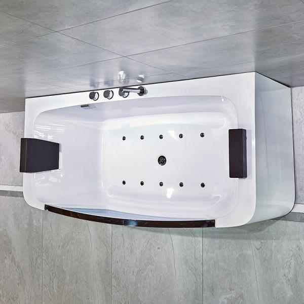 Length 1.7m Free Standing Bathtubs Double Whirlpool 2 Person Massage