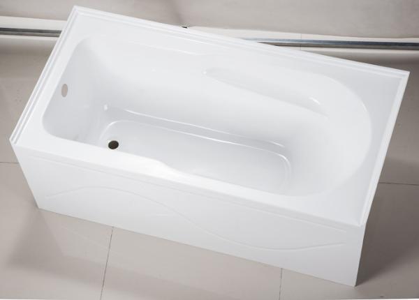 cUPC skirted acrylic whirlpool bathtub 3 sides double tile flange 4mm pure acrylic sheet