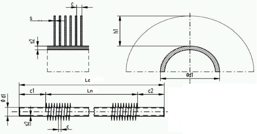 Laser Welded Finned Tube DELLOK Высокоэффективная теплообменная сварная катушка с крыльями