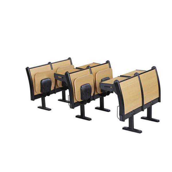 Plywood Seat Back Folded Tablet School Student Desk Chair with Fire - Proof Plate
