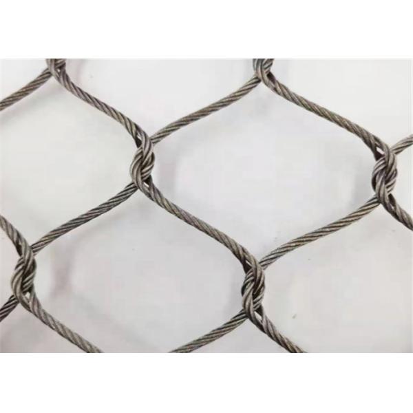 3mm 5x5cm Opening Flexible Stainless Steel Cable Mesh For Barrier Infill