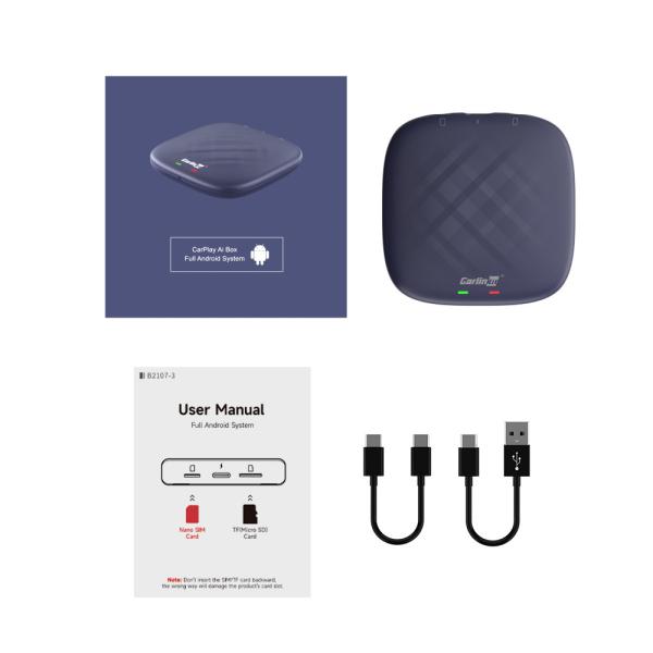 Multifonctionnel 8G 128Gb Tbox S Modèle Adapteur sans fil Carplay Et Android Auto Pour le Dongle de jeu de voiture