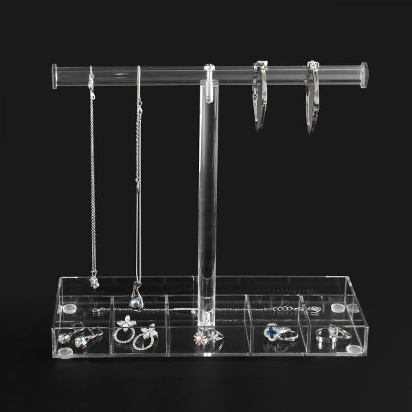 Jewelry Tiered Acrylic Display Holder With Base Organizing Bracelets And Necklaces