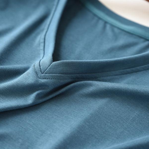 wholesale bamboo clothing mens V neck blank high quality bamboo fiber t shirt