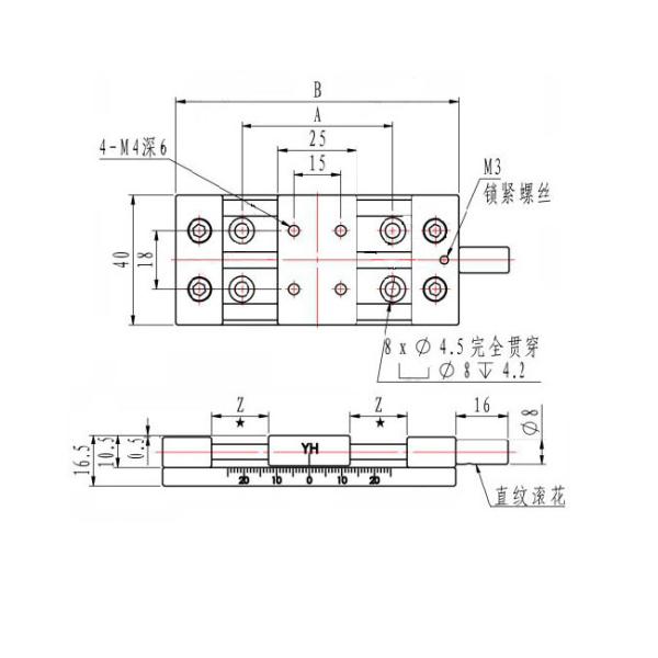 X ось этап перемещения 35mm/65mm/95mm ручной линейный, оптически сползая таблица