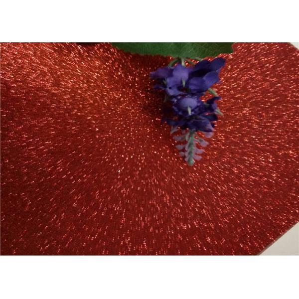 Magenta Red Glitter Fabric For Dresses , Cold Resistance Shiny Glitter Fabric