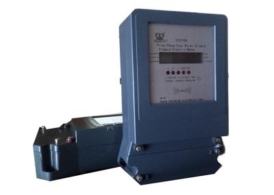 Fully Sealed 3 Phase 4 Wire Smart Card Prepaid Energy Meter With Ladder Billing