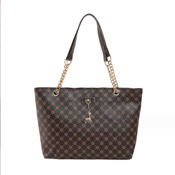 Printed Chain Women Fashion Handbag Women Retro Commuter Shoulder Bag