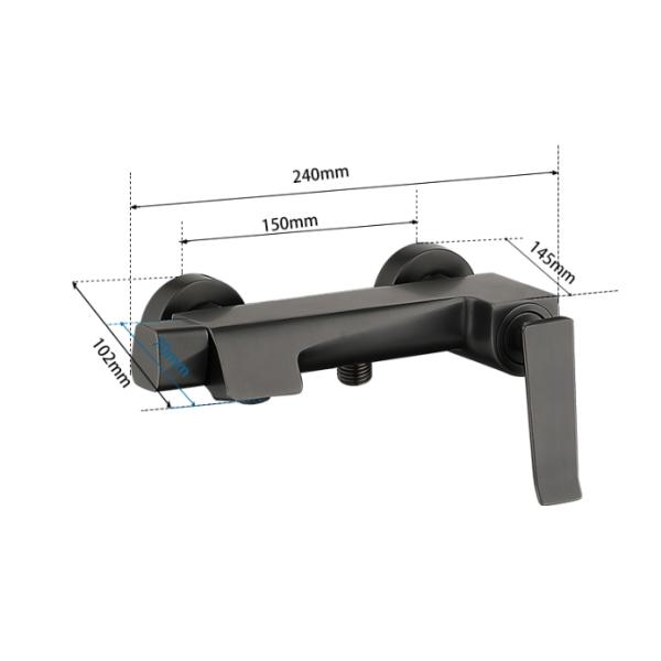 Leakproof OEM Gray Hot Cold Copper Bathtub Faucet