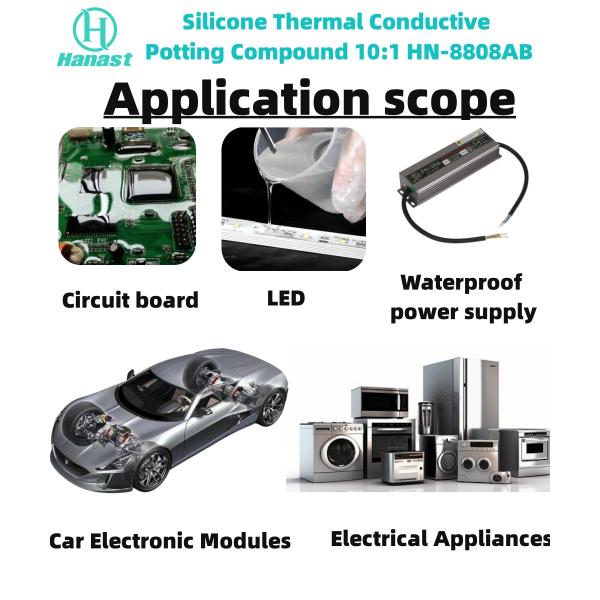 UV Resistance 10:1 Clear Silicon Potting Compound For LED Drivers, Flexible Light Strips