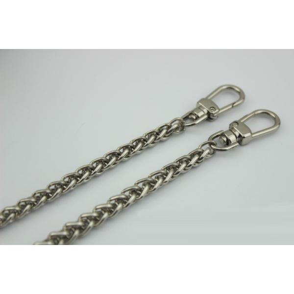 Fancy design various color length 120 mm iron metal women bag chain with d ring snap hooks