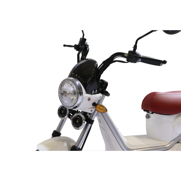 White Electric Bike Scooter For Adults , 38km/H Pedal Assist And Throttle Ebike